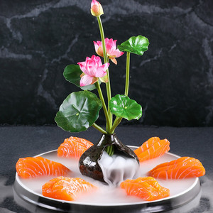 摆盘装饰花草酒店餐厅菜品刺身拼盘盘饰小摆件冷菜点缀花意境装饰