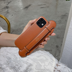 celine手机壳苹果12promax皮质腕带iphone11promax大牌xr皮革xsmax