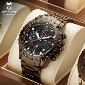 【rocos】雷克斯官方正品r0911男士多功能运动计时腕表夜光