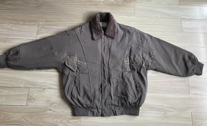 二手七八十年代老式男士深灰色加绒夹克衫棉衣外套怀旧老物道具