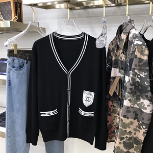 chanel/香奈儿 20秋冬新款 双c情侣开衫毛衣针织羊毛休闲外套男女
