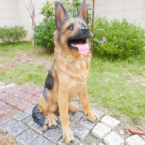 仿真狗摆件德国牧羊犬狼狗模型别墅庭院客厅电视柜酒柜假狗装饰大