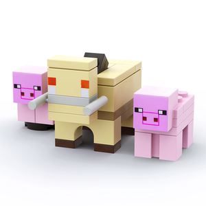 lego乐高 我的世界人仔 大猪小猪 疣猪兽 21168 动物 21177 21170