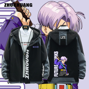 七龙珠特兰克斯长袖夹克男纯棉连帽夹克外套新款潮牌潮流长袖秋冬