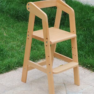 宝宝餐椅实木儿童吃饭餐桌椅小孩座椅高椅子出口木质榉木椅可调节