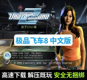 极品飞车8：地下狂飙中文版绿色版 PC赛车竞速单机游戏 送存档