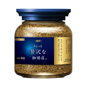 日本进口agf咖啡蓝罐无糖奢华咖啡店速溶咖啡冻干咖啡粉