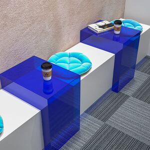 亚克力展示架网红店装饰道具l型桌面展示台彩色盒子奶茶店吧台