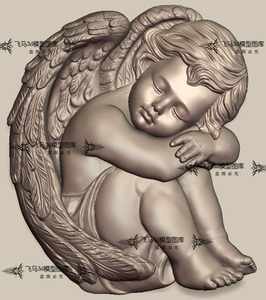 tatugege2050淘宝小天使 童子 丘比特 翅膀天使 精雕图 浮雕玉雕