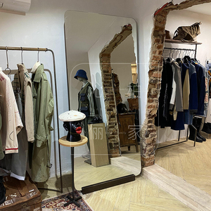 服装店落地镜女装店美人镜全身镜韩版高清镜超白镜子高档衣服店镜
