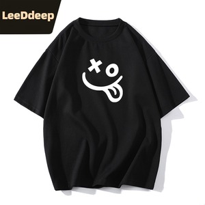 leeddeep短袖t恤男新款纯棉打底衫春秋宽松体恤男生名牌时尚上衣