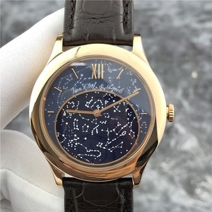 二手正品梵克雅宝诗意复杂功能系列18k玫瑰金星空vcarf80700男表