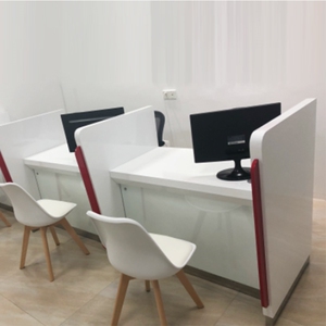 烤漆柜台半包围可定制订做开放式办公桌银行非现金柜台员工工位