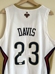 安东尼戴维斯签名球衣鹈鹕队 浓眉哥戴维斯亲笔签名球衣au球员版