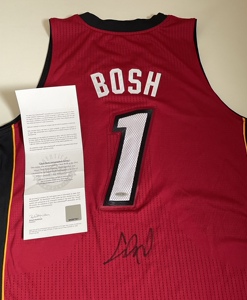 克里斯波什签名球衣热火 波什亲笔签名球衣uda詹姆斯签名