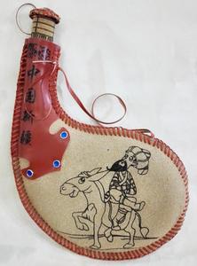 新疆民族风情仿古工艺品牛皮水囊皮囊随行酒囊礼品装饰品道具包邮