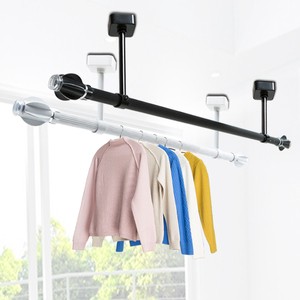 大黑牛阳台固定式晒衣架子顶装吊座晾衣架单杆挂衣杆室外晒晾衣杆