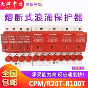 天津中力浪涌保护器CPM-R100T自带熔断器一级防雷保护R40T R65T