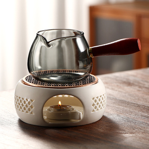 蜡烛煮茶炉玻璃水果花茶壶杯茶具套装蜡台小火加热泡茶底座温茶器
