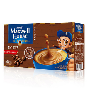 麦斯威尔MAXWELL HOUSE速溶咖啡粉三合一原味奶香特浓正品60条盒