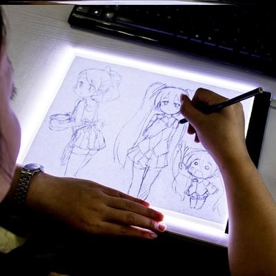 绘画临摹神器模仿字迹手写笔迹签字签名发光板临摹透台拷贝板a41