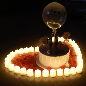电子蜡烛灯浪漫LED求婚告白爱心蜡烛情人节布置浪漫惊喜电子蜡烛