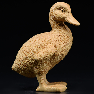 小叶黄杨木雕鸭子摆件实木头雕刻手把件鸭红木家居饰品创意工艺品