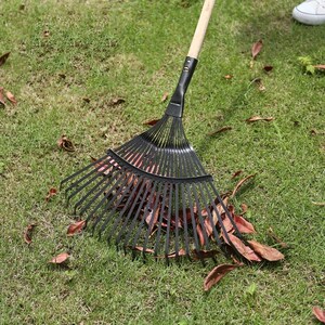 扫树叶神器铁耙子搂草园林工具农用铁扒搂树叶耙钢丝耙子草坪落叶