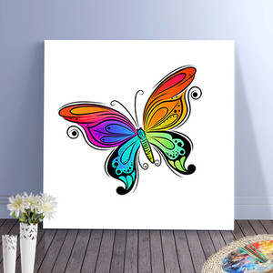 淘淘在线生活淘宝diy数字油画大象动物淡彩手工丙烯颜料数字填充