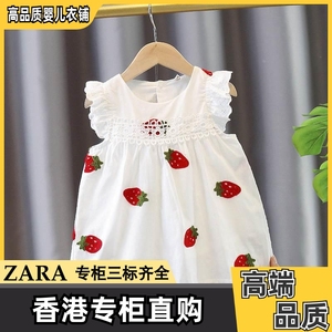 ZARA童装夏装女宝宝连衣裙儿童裙子夏季女童公主裙宽松3纯棉1-5岁