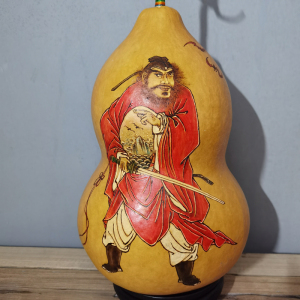 天然葫芦手工烙画传统人物钟馗风水客厅摆件平安礼品坐忘堂包邮