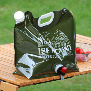 户外露营大容量7.5L折叠储水袋带水龙头蓄水囊装水桶便携手提水袋