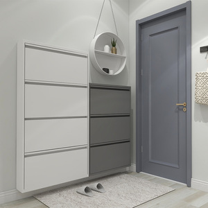 带锁鞋柜家用门口电梯口楼道外过道翻斗大容量超薄室外密码锁防盗