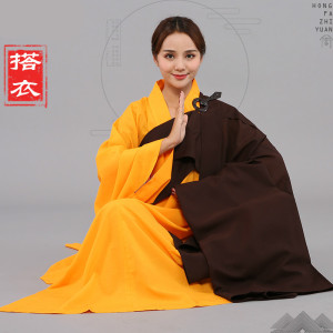 了尘僧服海青居士服佛衣僧衣褂曼衣菩萨戒五戒曼衣搭衣七衣缦衣女