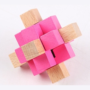 日本购孔明锁鲁班锁木制古典拆装成人l益智玩具儿童智力解环解锁