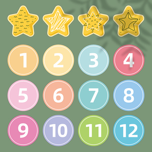 柜餐桌龙不留书包痕橱柜贴纸号码防水序号座位排序序号柜子卡通幼儿园