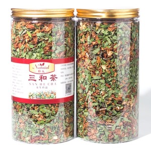 三和茶 广东省凉茶 三合茶 溪黄草鸡骨草叶罗汉果花 一斤三瓶500g