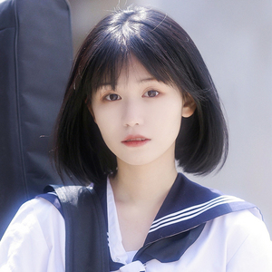 假发女短发夏jk圆脸减龄波波头全头套式日常自然中长发少女假发套