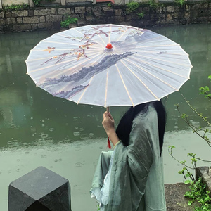 油纸伞晴雨两用古风道具油伞长柄伞旅游景点古城装饰伞舞蹈伞古典