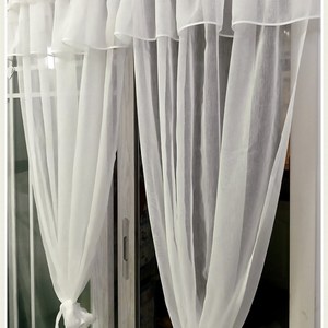 双层白色纱帘唯美