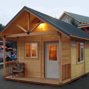 定制木屋别墅景区民宿户外组装小房子移动售货亭乡村田园实木凉亭