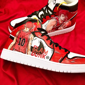 aj1定制球鞋灌篮高手樱木花道手绘鞋diy百搭鞋子潮男新年鞋韩版