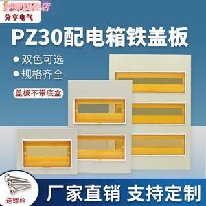 PZ30配电箱铁盖板面板12/15/18/20/30/4回路单双三排明暗装盒盖子