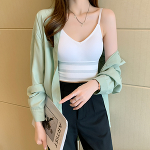 性感背心女低胸小吊带露胸v领