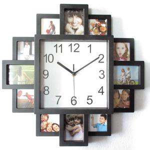 16寸塑料相框照片创意客厅挂钟静音钟表家用简约时钟挂墙挂表包邮