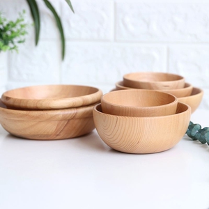 沙窝木碗日式木碗清仓处理家用饭碗点心木盘木碟木杯创意木质餐具