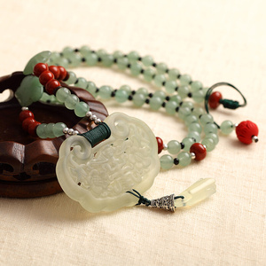 福佑居东陵玉 毛衣链长款简约百搭项链女款民族风配饰2019新款