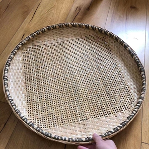 晒东西的簸箕筛子农用筛茶叶的专用米虫工具阳台神器晒菜竹编筲箕