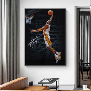 nba海报科比挂画篮球入户玄关装饰画现代简约壁画卧室床头背景墙