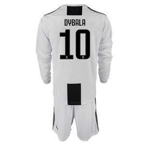 18-19尤文图斯足球队服c罗迪巴拉德里赫特印号套装主场长袖球衣